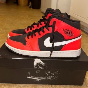 Air jordan mids size 12 orange red